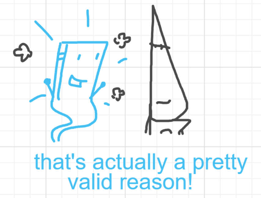 A panel from What's The Point, episode five of the Board Boards object show by Furretwalk/WalkingFurret.